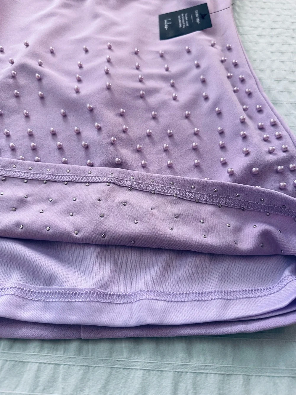NWT Lulu’s Lavender Bodycon Pearl Sleeveless Mini Dress - Medium